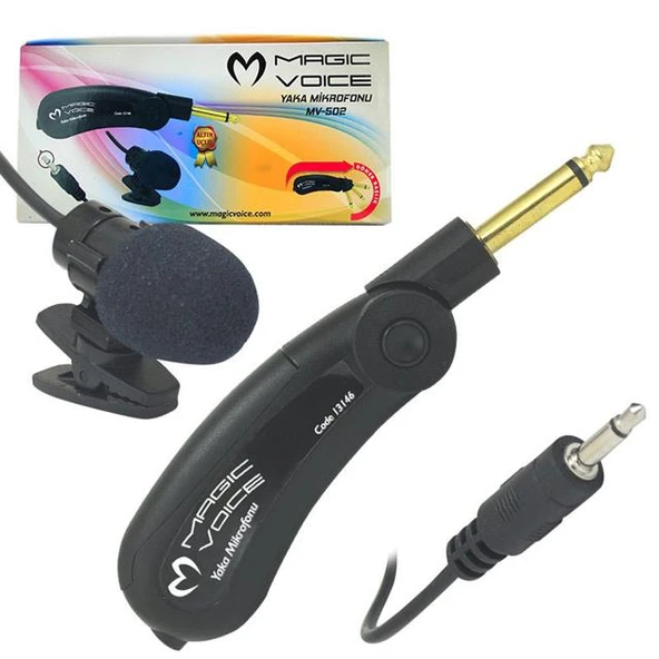 Magicvoice MV-502 Gold Kablolu Yaka Mikrofonu ürün görseli 1