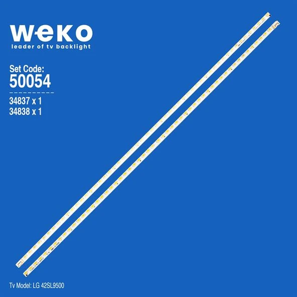 Wkset-5054 34837X1 34838X1 Lg Innotek 42 Rev 07 (090707) 2 Adet Led Bar (54Led) (Tvnizi açıp içindeki led barla birebir aynısı olduğunu görmeden almayınız. Sonrasında iade ALMAMAKTAYIZ.) ürün görseli 1