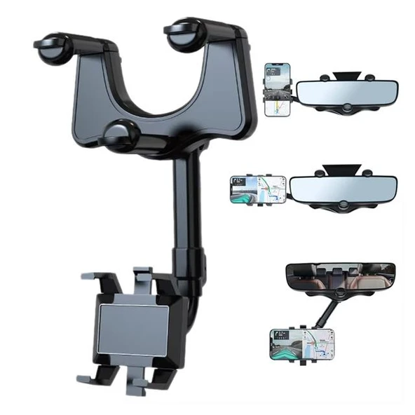 Powermaster PM-25159 Araç İçi Dikiz Aynası Telefon Tutucu 360 Derece Ayarlanabilen ürün görseli 1