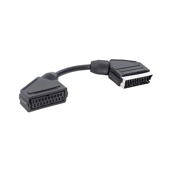 Scart Scart Erkek-Dişi Ara Kablo 20 Cm Elektromer ürün görseli 1