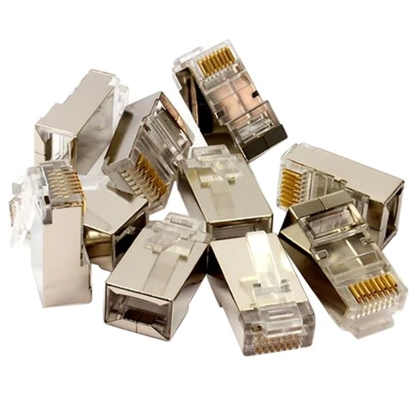 Powermaster Metal Rj45 Cat6 Metal Uç 8P/8C 100'Lü Paket Fiyat ürün görseli 1