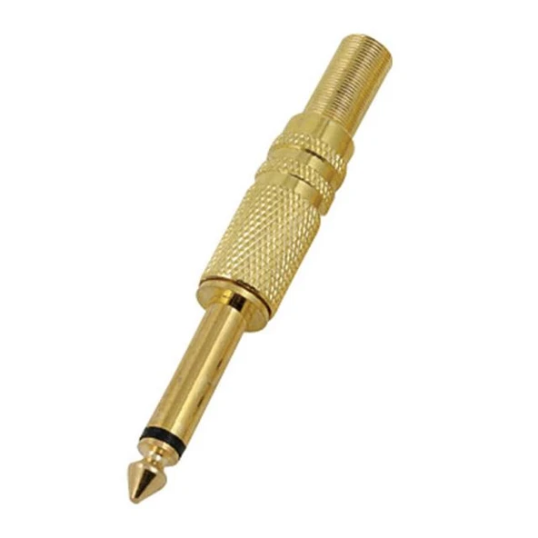 Gitar Jack Mono Sarı Gold Metal Jack Ze-1042 ürün görseli 1