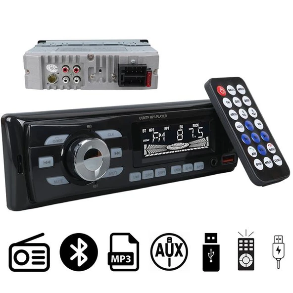 Carstar CS-930 Çift USB/SD/FM/AUX/Bluetooth Kumandalı Oto Teyp 4X60 Watt ürün görseli 1