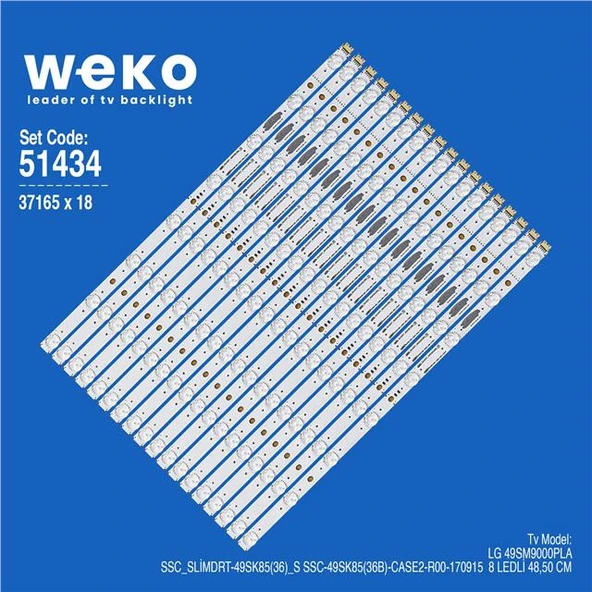 Wkset-6434 37165X18 Ssc_Slimdrt_49Sk85(36)_S 18 Adet Led Bar (Tvnizi açıp içindeki led barla birebir aynısı olduğunu görmeden almayınız. Sonrasında iade ALMAMAKTAYIZ.) ürün görseli 1