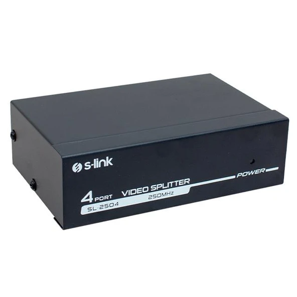 S-Link SL-2504 4 PORT 250 Mhz Monitör Çoklayıcı Vga Splitter Dağıtıcı ürün görseli 1