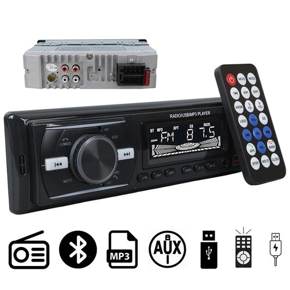 Carstar CS-920 Çift USB/SD/FM/AUX/Bluetooth Kumandalı Oto Teyp 4X60 Watt ürün görseli 1