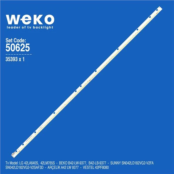 Wkset-5625 35393X1 42 V13 Edge Rev1.0 2  1 Adet Led Bar (60Led) (Tvnizi açıp içindeki led barla birebir aynısı olduğunu görmeden almayınız. Sonrasında iade ALMAMAKTAYIZ.) ürün görseli 1