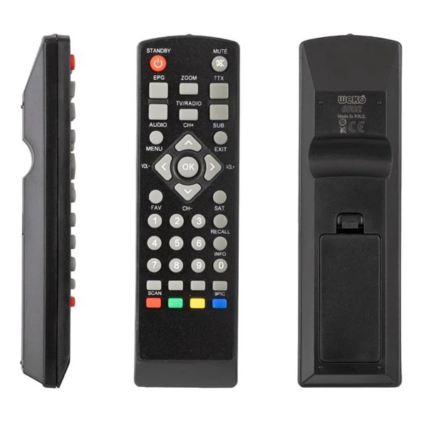 Goldmaster Mini SD - Digimaster Hector Mini Scart - Korax Mini Box - Hiremco Mini SD Wise Uydu Alıcı Kumandası ürün görseli 1