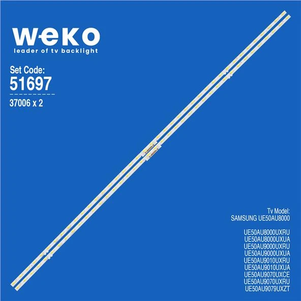 Samsung UN50AU8000GXPE 50'' 2 Adet Tv Led Bar (40 Led) (Tvnizi açıp içindeki led barla birebir aynısı olduğunu görmeden almayınız. Sonrasında iade ALMAMAKTAYIZ.) ürün görseli 1