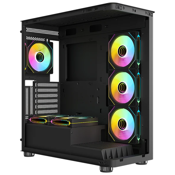 FRISBY FC-9570G VANTA-G 750W 80+ Bronze Siyah Mid Tower ATX Kasa ürün görseli 1