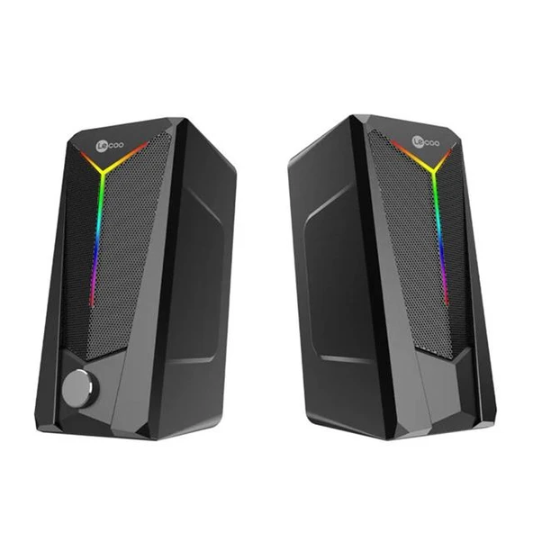 Lenovo Lecoo DS104 Kablolu Usb + 3.5Mm Jack 6W 80Db Rgb Işıklı 1+1 Gaming Speaker - Hoparlör ürün görseli 1