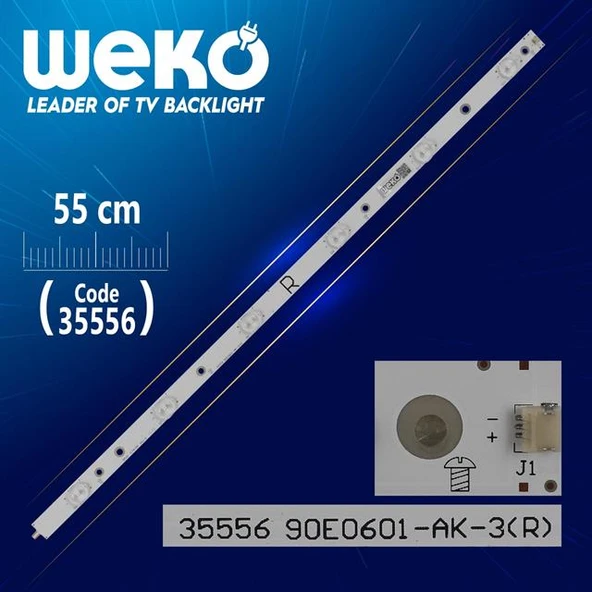 EVT LBM490E0601-AK-3(R) - 6 LEDLİ - 55 CM (WK-440) Tv Led Bar (Tvnizi açıp içindeki led barla birebir aynısı olduğunu görmeden almayınız. Sonrasında iade ALMAMAKTAYIZ.) ürün görseli 1