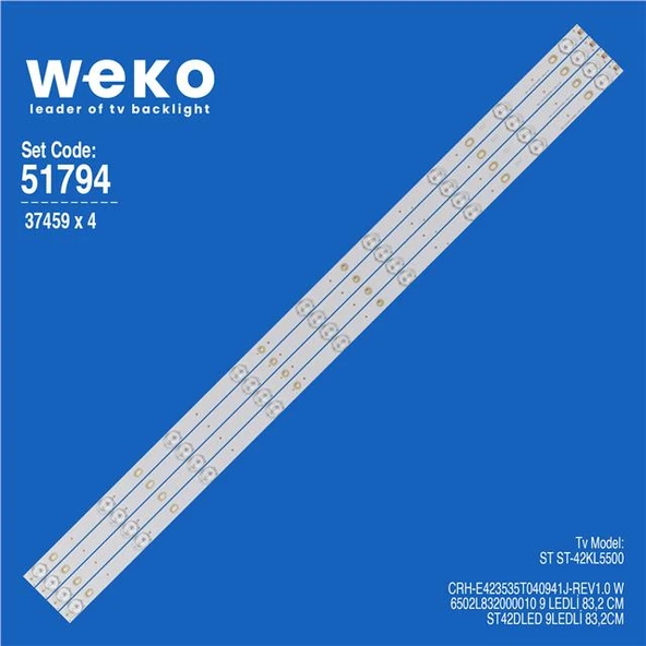 Setec ST-42KL5500 42'' 4 Adet Tv Led Bar (Tvnizi açıp içindeki led barla birebir aynısı olduğunu görmeden almayınız. Sonrasında iade ALMAMAKTAYIZ.) ürün görseli 1