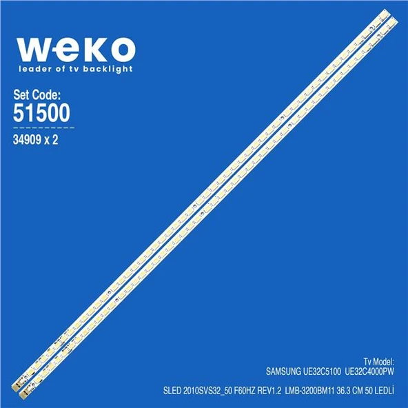 Samsung UE32C4000PW 32'' 2 Adet Tv Led Bar (Tvnizi açıp içindeki led barla birebir aynısı olduğunu görmeden almayınız. Sonrasında iade ALMAMAKTAYIZ.) ürün görseli 1