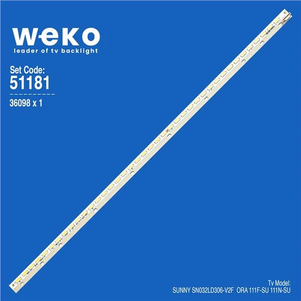 Sunny SN032LD306-V2F 32'' 1 Adet Tv Led Bar (Tvnizi açıp içindeki led barla birebir aynısı olduğunu görmeden almayınız. Sonrasında iade ALMAMAKTAYIZ.) ürün görseli 1