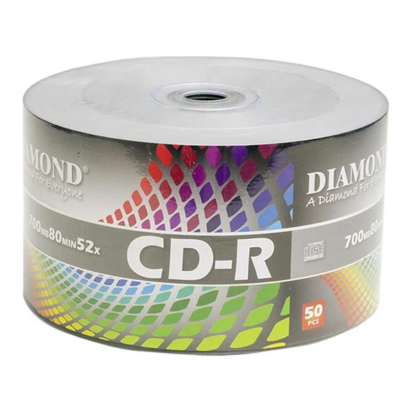 Diamond CD-R 52X 700 Mb 80 Min Boş CD 50'Li Paket ürün görseli 1