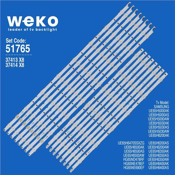 Samsung UE65H6400AK 65'' 16 Adet Tv Led Bar (Tvnizi açıp içindeki led barla birebir aynısı olduğunu görmeden almayınız. Sonrasında iade ALMAMAKTAYIZ.) ürün görseli 1