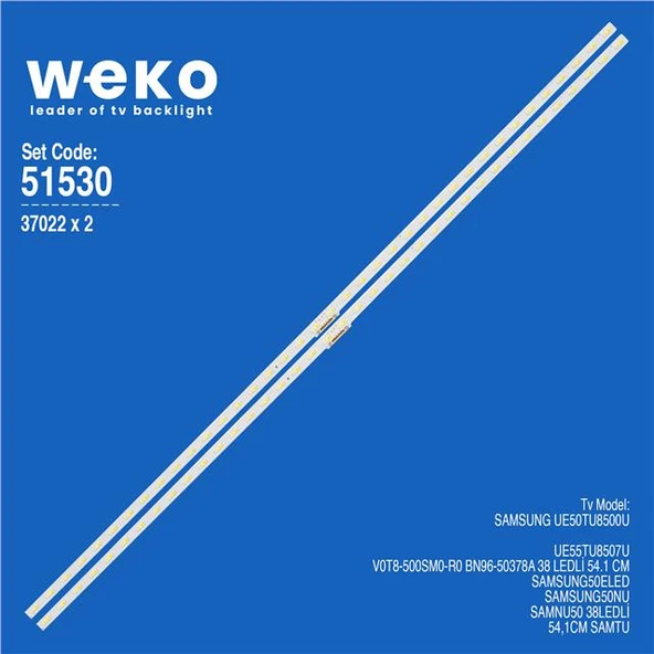 Samsung UE50TU8500U 50'' 2 Adet Tv Led Bar (Tvnizi açıp içindeki led barla birebir aynısı olduğunu görmeden almayınız. Sonrasında iade ALMAMAKTAYIZ.) ürün görseli 1