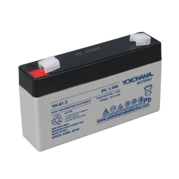 Yokohama YH-61.3 6 Volt - 1.3 Amper Akü (98X25x52 Mm) ürün görseli 1