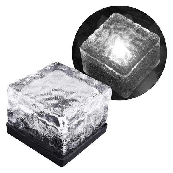 Powermaster PM-21645 Solar Beyaz Ledli Tuğla Görünümlü Bahçe Dekorasyon Aydınlatma ürün görseli 1