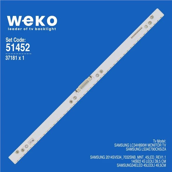 Samsung LS34E790CNS/ZA 34'' 1 Adet Tv Led Bar (Tvnizi açıp içindeki led barla birebir aynısı olduğunu görmeden almayınız. Sonrasında iade ALMAMAKTAYIZ.) ürün görseli 1