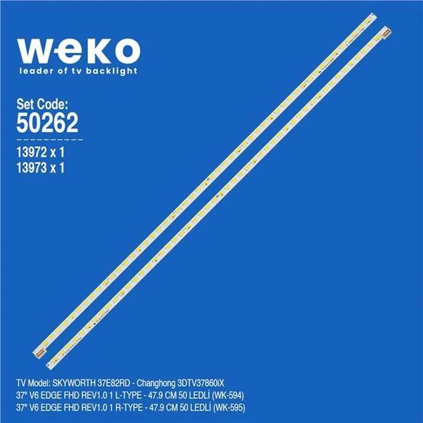 Skyworth 37E82RD 37'' İnç 2 Adet Tv Led Bar (Tvnizi açıp içindeki led barla birebir aynısı olduğunu görmeden almayınız. Sonrasında iade ALMAMAKTAYIZ.) ürün görseli 1