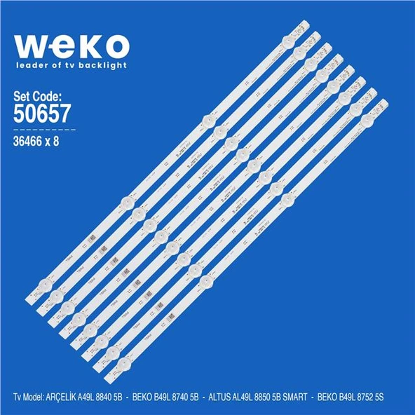 Beko B49L 8752 5S 49'' İnç Takım Tv Led Bar (Tvnizi açıp içindeki led barla birebir aynısı olduğunu görmeden almayınız. Sonrasında iade ALMAMAKTAYIZ.) ürün görseli 1