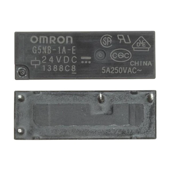 Omron G5NB-1A-E 24VDC Kart Rölesi 24 Volt 4 Pin Bacak Siyah 16X4C16 ürün görseli 1