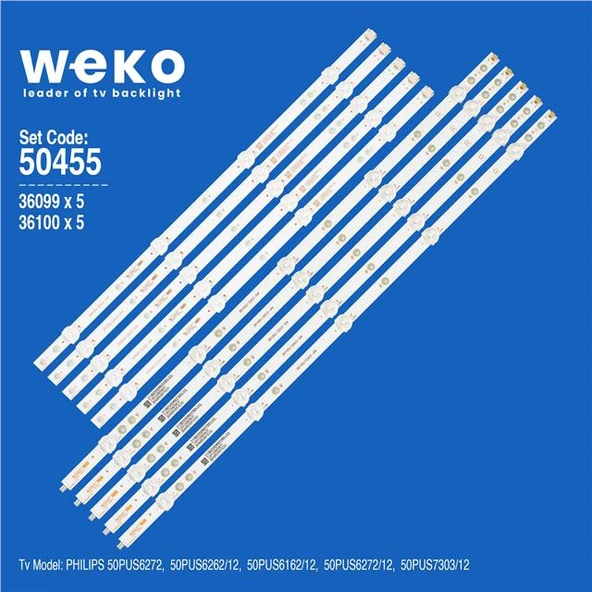 Wkset-5455 36099X5 36100X5 Lb50086 V1_00 V0_00 10 Adet Led Bar (Tvnizi açıp içindeki led barla birebir aynısı olduğunu görmeden almayınız. Sonrasında iade ALMAMAKTAYIZ.) ürün görseli 1