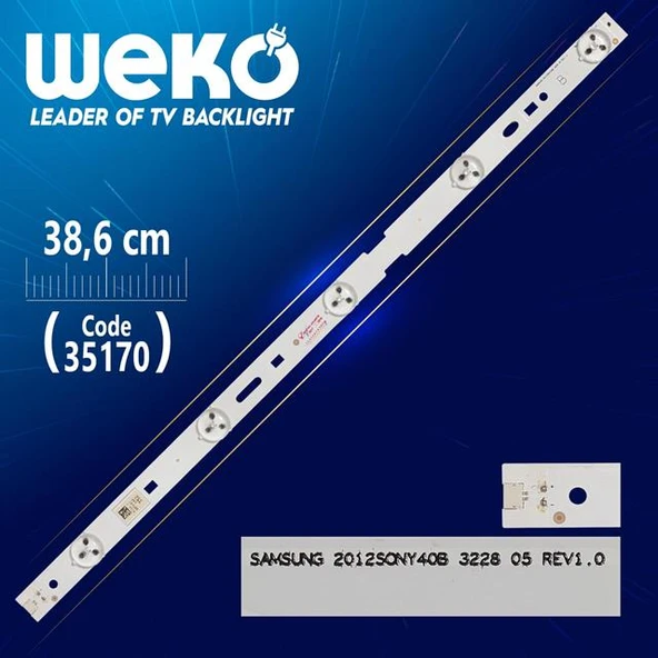 SAMSUNG 2012SONY40A 3228 05 REV1.0 - A TYPE - 38.6 Cm 5 Ledli - WK-260 Led Tv Bar ürün görseli 1