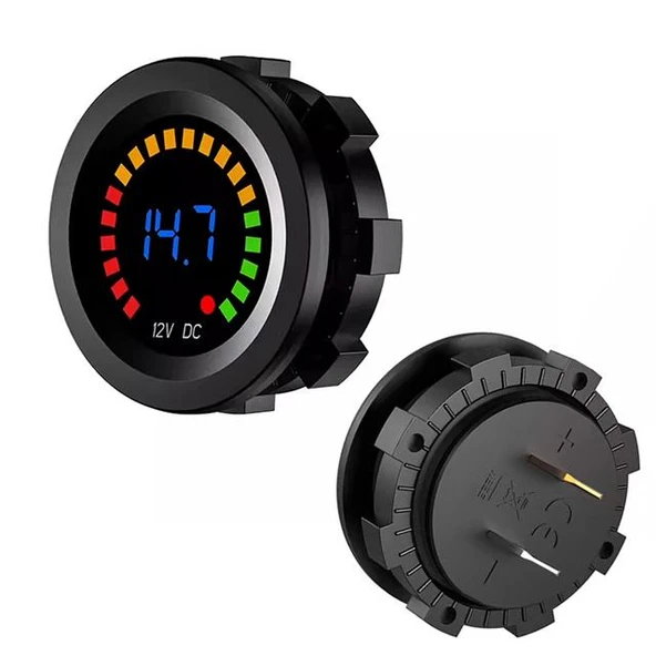Powermaster IC-230E 6-18 Volt Voltmetre Pano Tipi Akü Göstergeli 28 Mm ürün görseli 1