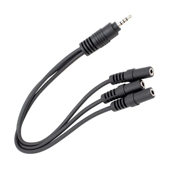 Powermaster Kulaklık Mikrofon Çoklayıcı 3 Port 3.5 Mm Splitter Çevirici Dönüştürücü Adaptör PM-4871 ürün görseli 1