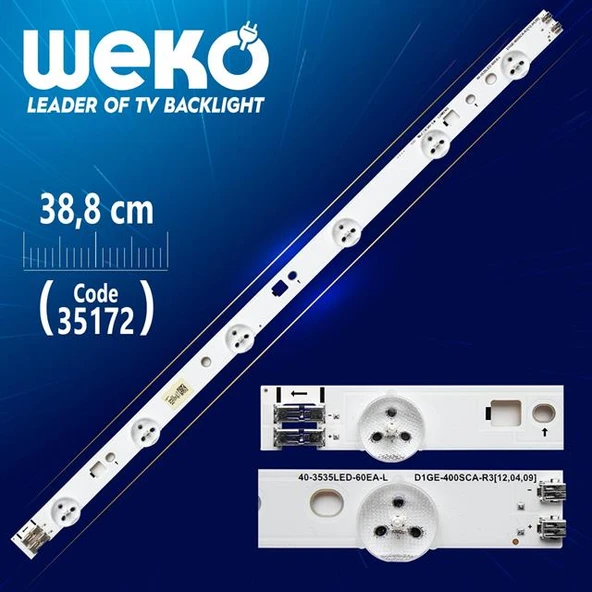 40-3535LED-60EA-L-D1GE-400SCA-R3-D1GE-400SCA-R2 ATYPE - 38.8 Cm 6 Ledli - (WK-331) Tv Led Bar (Tvnizi açıp içindeki led barla birebir aynısı olduğunu görmeden almayınız. Sonrasında iade ALMAMAKTAYIZ.) ürün görseli 1
