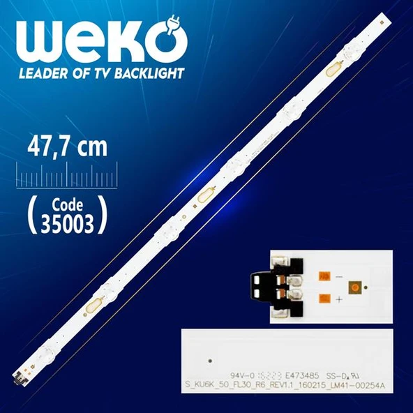 V6DU-500DCB-R2 - S_KU6K_50_FL30_R6_REV1.1_160215_LM41-00254A (RİGHT) (WK-792) Tv Led Bar (Tvnizi açıp içindeki led barla birebir aynısı olduğunu görmeden almayınız. Sonrasında iade ALMAMAKTAYIZ.) ürün görseli 1