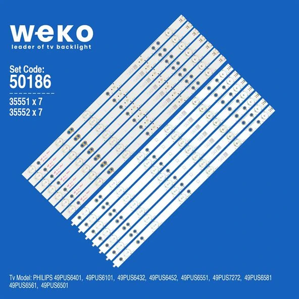Wkset-5186 35551X7 35552X7 Lb-Pf3030 Gjd2p6c490712 14 Adet Led Bar (Tvnizi açıp içindeki led barla birebir aynısı olduğunu görmeden almayınız. Sonrasında iade ALMAMAKTAYIZ.) ürün görseli 1