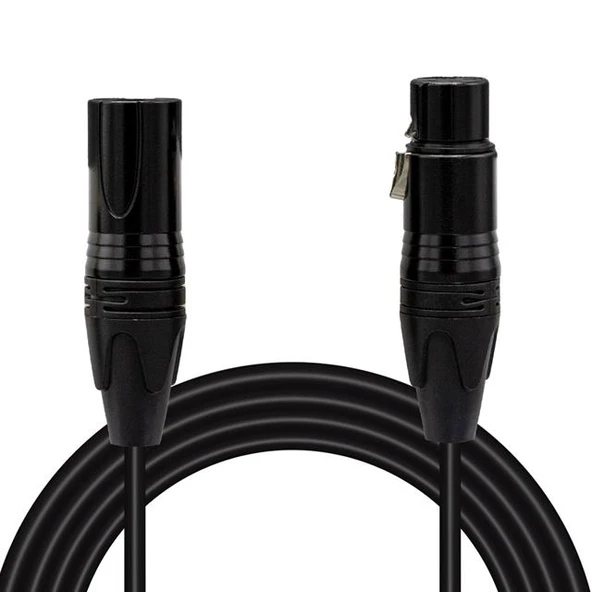 Magicvoice LD381 1 Metre Canon XLR Dişi - Canon XLR Erkek Stereo Plastik Jak Mikrofon Ses Kablosu ürün görseli 1