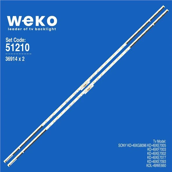 Sony KDL-49WE660 49'' 2 Adet Tv Led Bar (Tvnizi açıp içindeki led barla birebir aynısı olduğunu görmeden almayınız. Sonrasında iade ALMAMAKTAYIZ.) ürün görseli 1