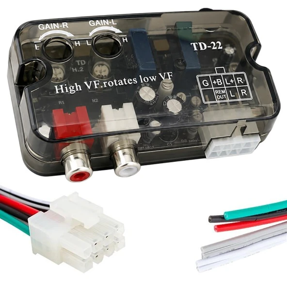 Magicvoice TD-22 Ayarlı Oto Deck Anfi Çevirici Remote Çıkışlı Gecikmeli High-Low Ses Dönüştürücü ürün görseli 1