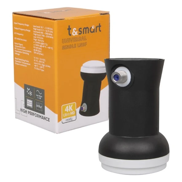 T&Smart 0.3Db Ultra HD 4K Universal Tekli Lnb - Resim 4