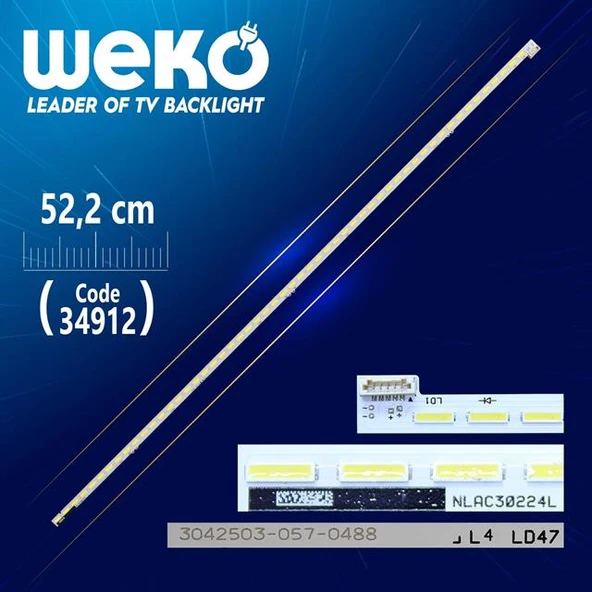 NLAC30224L (LEFT) 3032303 - 057-0210 (52.2 CM) - 54 LEDLİ - (WK-749) - Tv Led Bar (Tvnizi açıp içindeki led barla birebir aynısı olduğunu görmeden almayınız. Sonrasında iade ALMAMAKTAYIZ.) ürün görseli 1