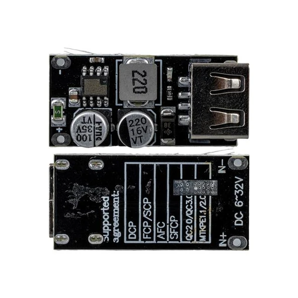 Weko WK-22853 USB-A DC Voltaj Düşürücü Modül Telefon Şarj Devresi Giriş 6-32V Çıkış 5V TO Q.C3.0 Step Down ürün görseli 1