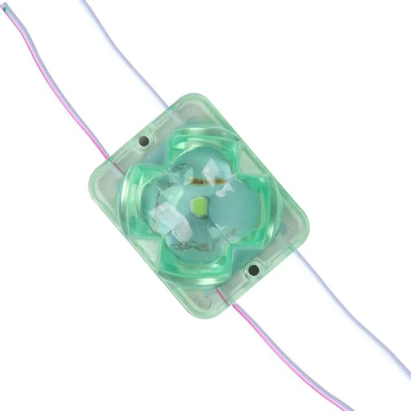 Powermaster PM-14722 12 Volt 2 Watt Yeşil Sabit 4333-3030 Modül Led 43X33x28mm ürün görseli 1