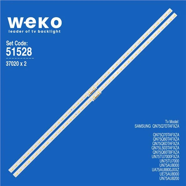 Samsung QN75Q7DTAFXZA 75'' 4 Adet Tv Led Bar (Tvnizi açıp içindeki led barla birebir aynısı olduğunu görmeden almayınız. Sonrasında iade ALMAMAKTAYIZ.) ürün görseli 1