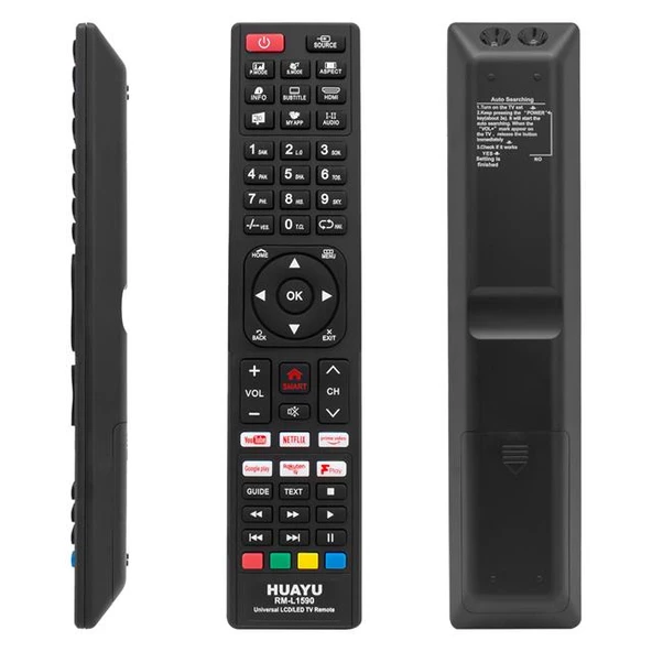 Huayu RM-L1590 Netflix - Youtube - Prime Video - Rakuten - F Play - Google Play Tuşlu Universal Lcd Tv Kumanda ürün görseli 1