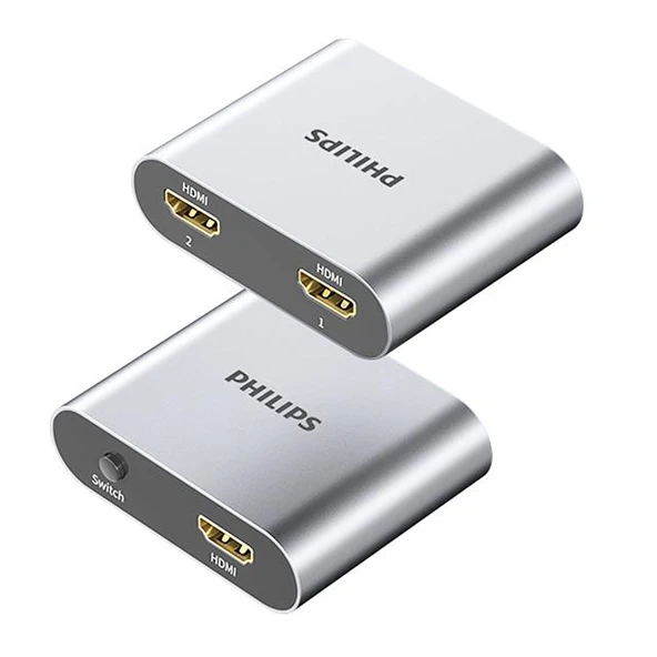Philips SWR9101A/93 4K HDMI Çift Yönlü Anahtar 2 Giriş - 1 Çıkış Yüksek Çözünürlüklü HDMI Switch ürün görseli 1