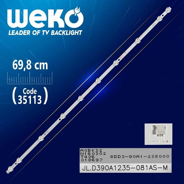 JL.D390A1235-081AS-M - 8DD3-90A1-235000 - 69.8 Cm 10 Ledli - WK-854 Led Tv Bar ürün görseli 1
