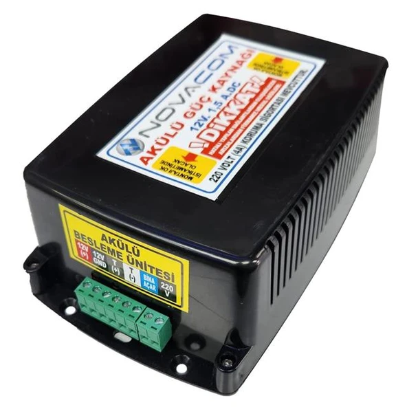 Novacom NVC-AKD Akıllı Kilit Akülü 12 Volt 1.5 Amper Güç Kaynağı ürün görseli 1