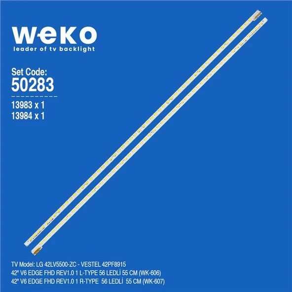 Saba 42UZ9500 42'' İnç 2 Adet Tv Led Bar (Tvnizi açıp içindeki led barla birebir aynısı olduğunu görmeden almayınız. Sonrasında iade ALMAMAKTAYIZ.) ürün görseli 1