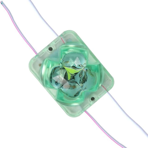 Powermaster PM-14714 12 Volt 2 Watt Yeşil Yanıp Sönen Çakar 4333-3030 Modül Led 43X33x28mm ürün görseli 1