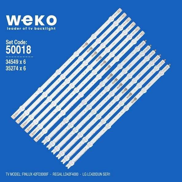 Wkset-5018 34549X6 35274X6 42 Row Rev0.2 12 Adet Led Bar (Tvnizi açıp içindeki led barla birebir aynısı olduğunu görmeden almayınız. Sonrasında iade ALMAMAKTAYIZ.) ürün görseli 1